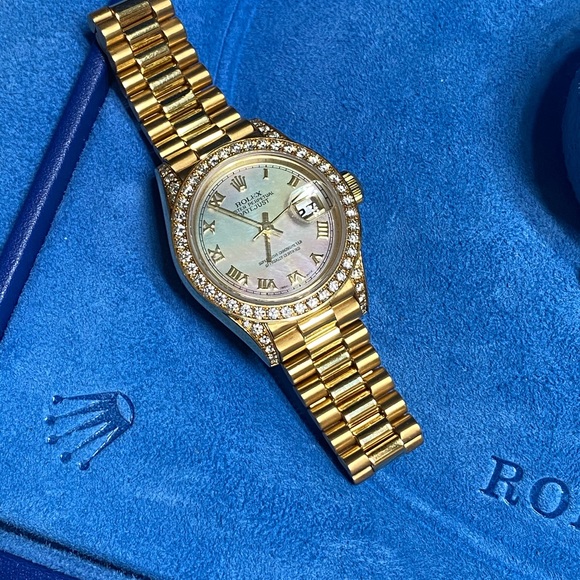 Rolex president 18k gold diamond watch - Picture 2 of 16
